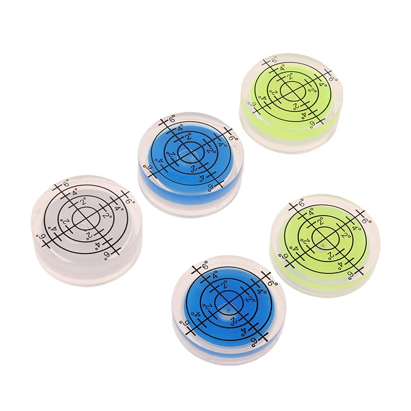 2 pz 32mm Spirit-Bolla Livello Grado di Superficie Marcatura Livello Rotondo Misuratore di Misurazione Acrilico Per La Costruzione di Utensili Manuali parti
