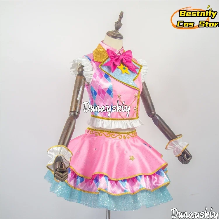 أزياء كوسبلاييدول نيجينو يوم التأثيرية فستان الأميرة لوليتا الوردي زي المسرح أنيمي نيجينو يومي شعر مستعار لعب الأدوار بدلات الأحذية
