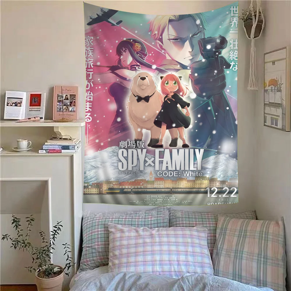 Anime Spy X Family Anya DIY Wall Tapestry Hanging Tarot Hippie Wall Rugs Dorm Home Decor