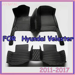 Car Floor Mats For Hyundai Veloster 2011 2012 2013 2014 2015 2016 2017 Auto Luxury Leather Men Women Car Mats Full Coverage