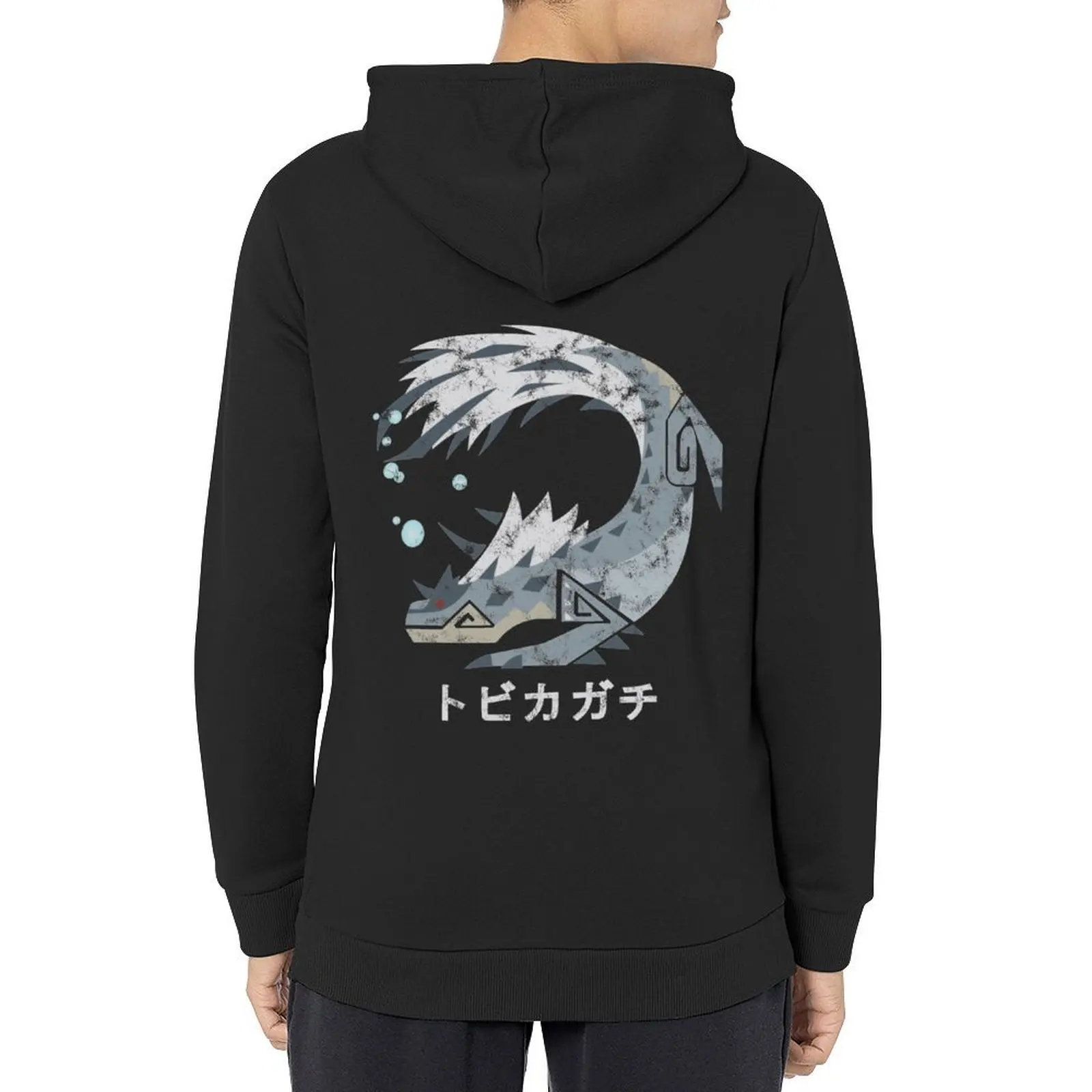 

Monster Hunter World Tobi-Kadachi Kanji Icon Hoodie men's coat mens designer clothes men's winter sweater anime hoodie