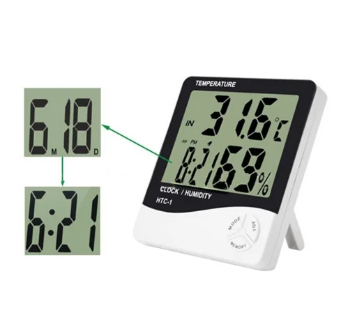 LCD Electronic Digital Temperature Humidity Meter Thermometer Hygrometer Indoor Room Calibrated Monitor Indicator Sensor