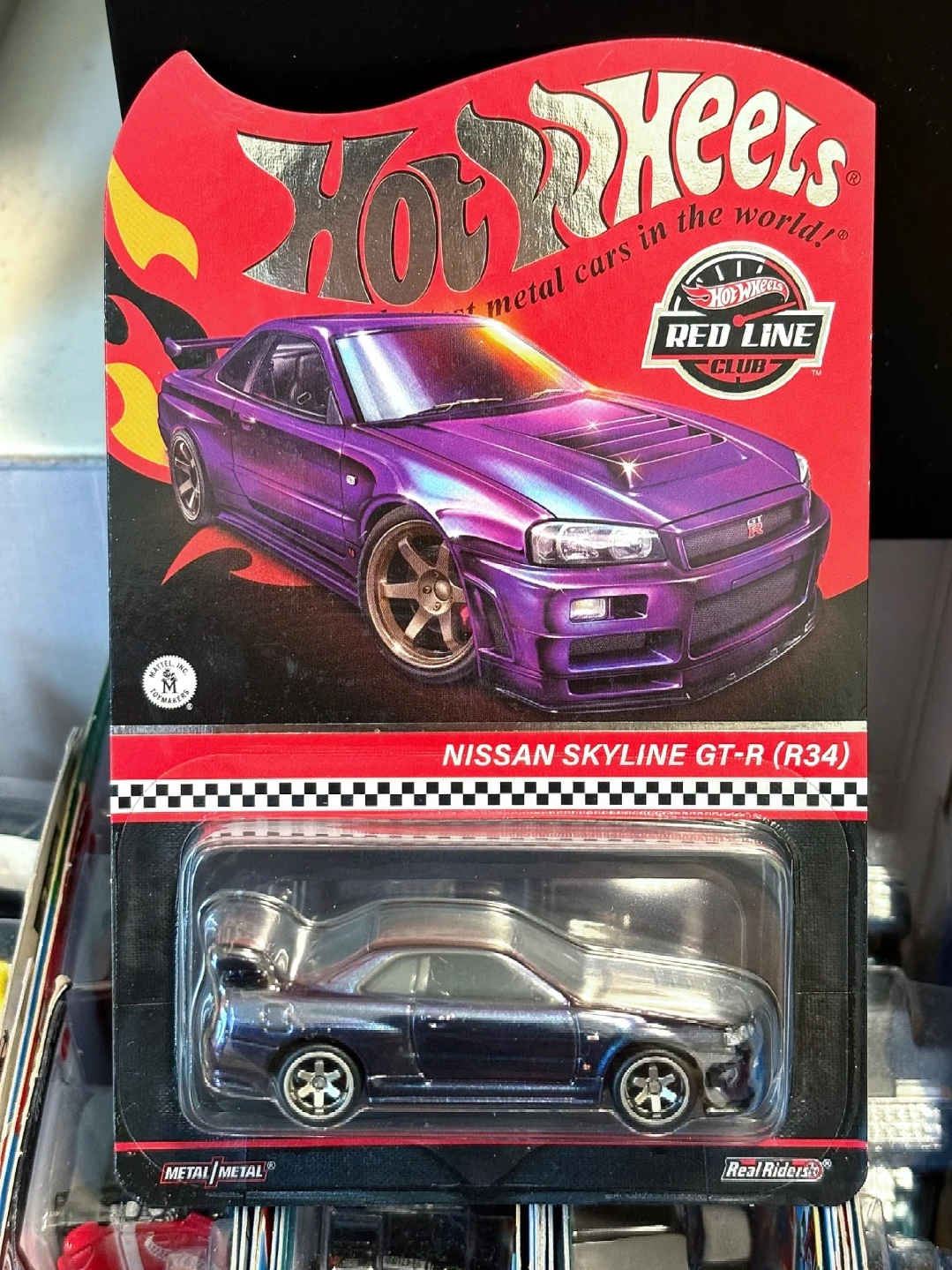 Originale Hot Wheels 1/64 RLC GTR R34 Camaleonte Red Line Club Modello di Auto In Lega Modello di Auto Fondo di Ferro Pneumatico di Gomma Giocattolo Da Collezione
