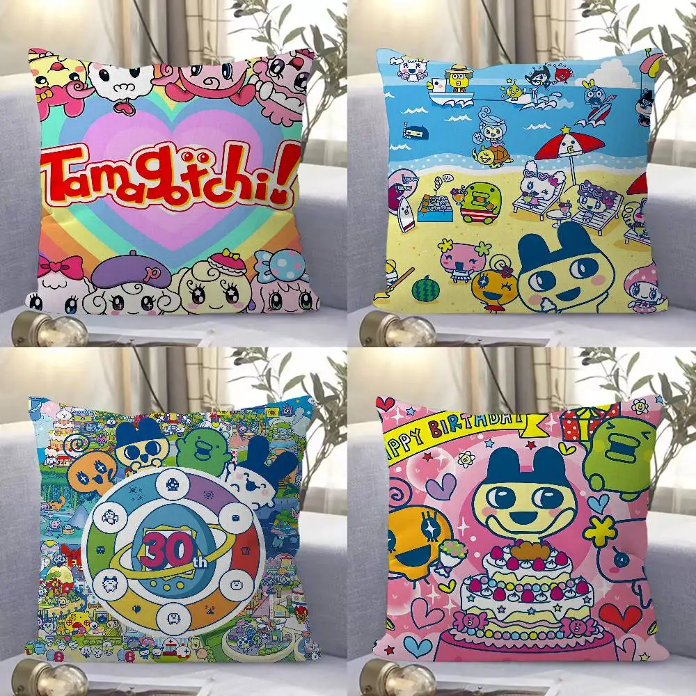 Tamagotchi Cut Friend Pillow Gifts Home Office Furnishings Bedroom Sofa Car Cushion Cover case 45x45cm