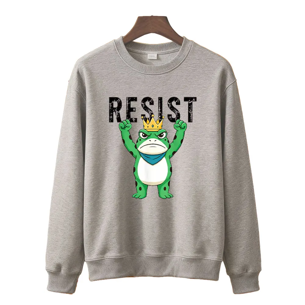 الضفادع ضد القميص لا ملوك في بورتلاند الضفدع الوعي السياسي مكافحة الجليد الخريف والشتاء ملابس رياضية طويلة الأكمام #5