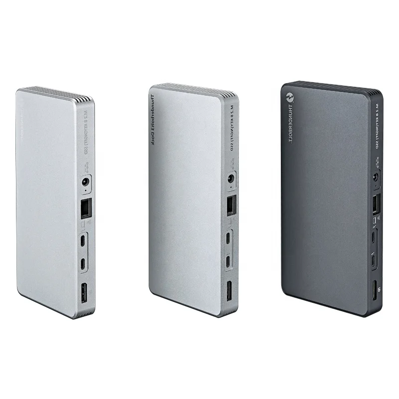 10 In 1 Multiport Aluminium Thunderbolt3 Docking USB4.0 Hub Station+PCIe NVME M.2 SSD Case Thunderbolt 3 Dock