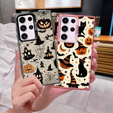 Soft Shell Phone Case for Samsung Galaxy S25 S25Plus S22 Ultra S24 FE Note 20 Ultra S21 S20 FE S23 S24Ultra Monster Halloween