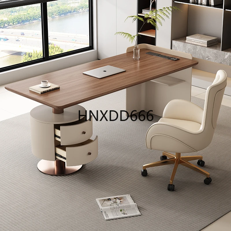 مكتب مكتب من الخشب الصلب مكتب كتابة للدراسة المنزلية #5