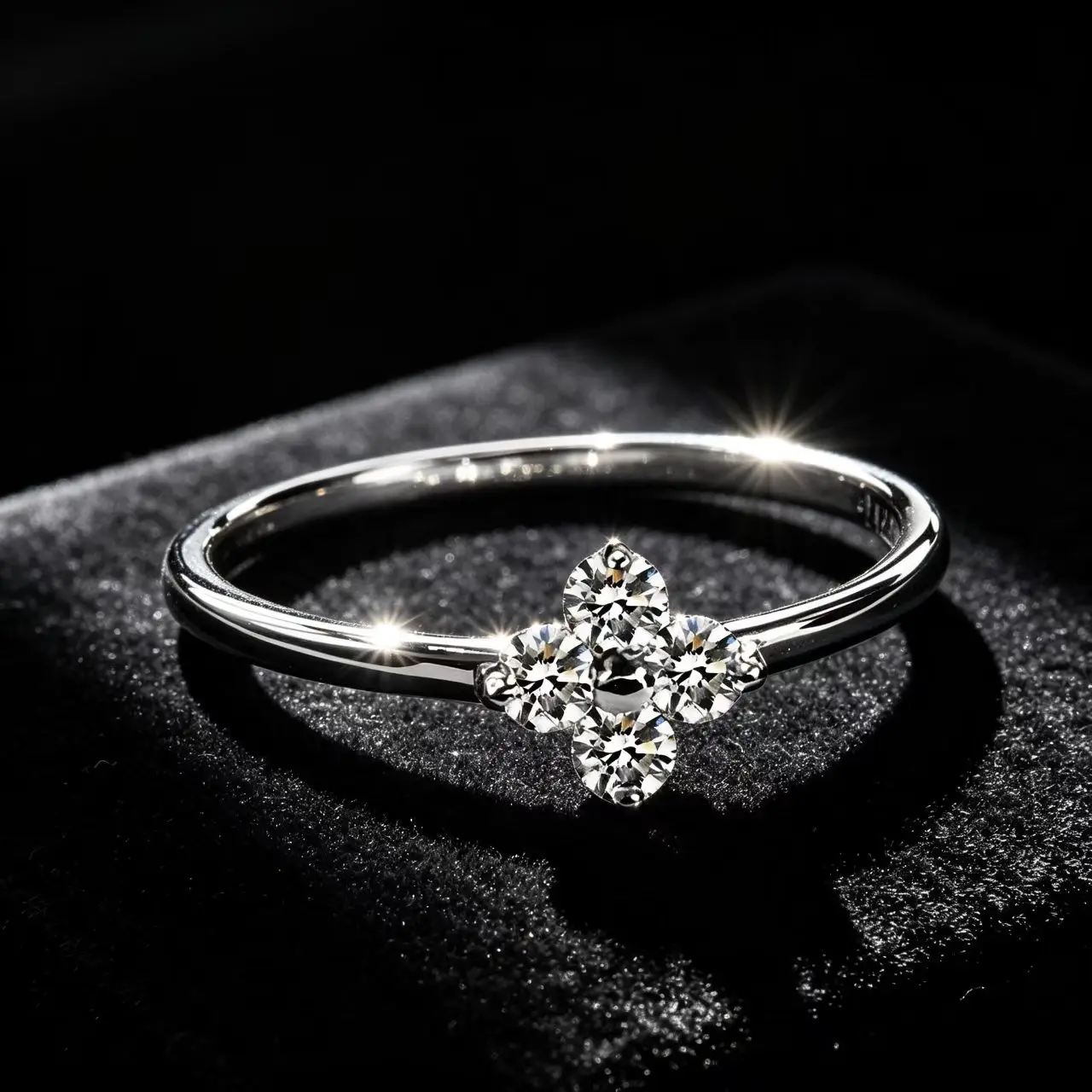 

S925 pure silver four-leaf clover ring for women - exquisite, high-end, elegant and versatile accessory