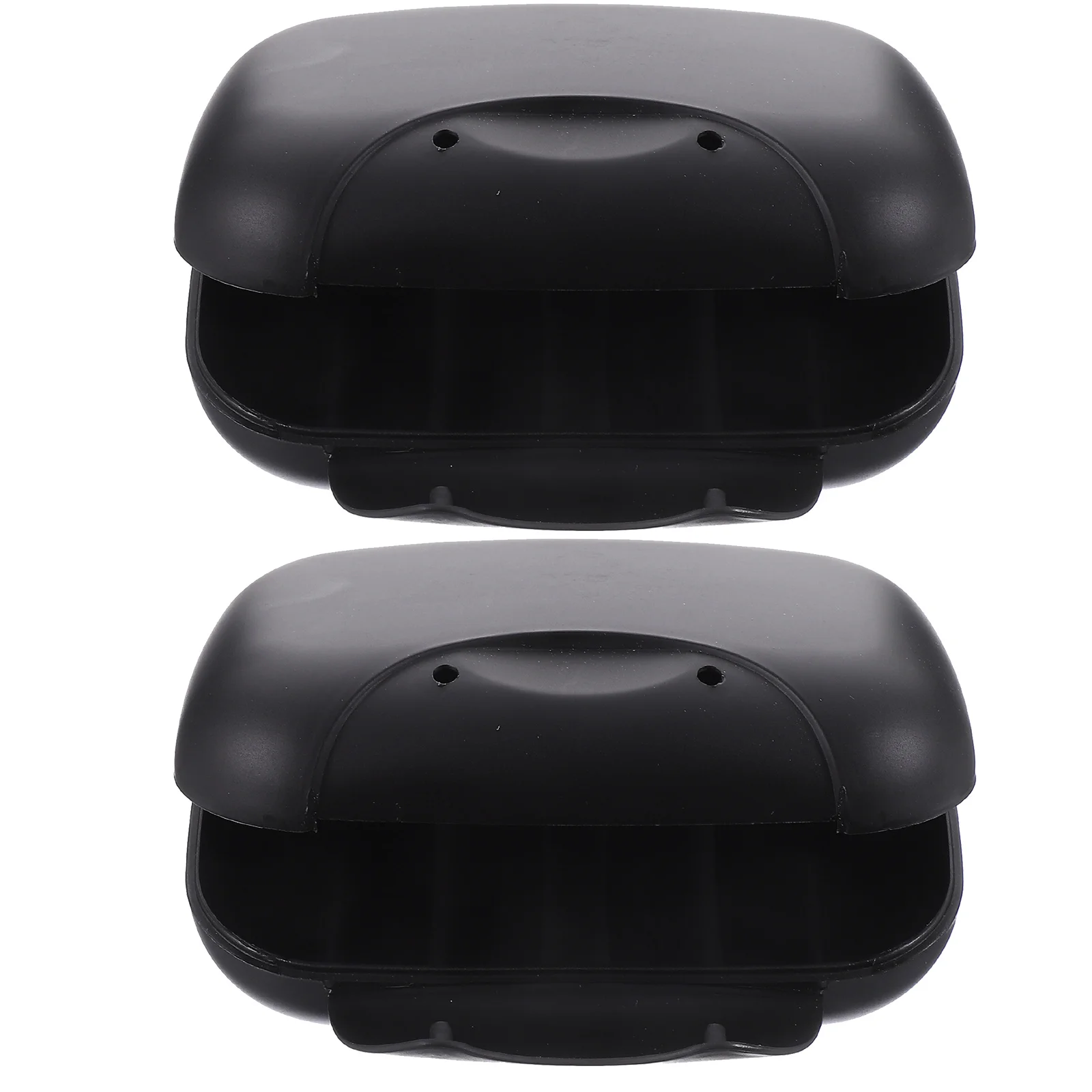 

2Pcs Travel Soap Box Sealing Waterproof Seal Buckle Portable Soap Dish Soap Basket Soap Holder for Men Women Home Black