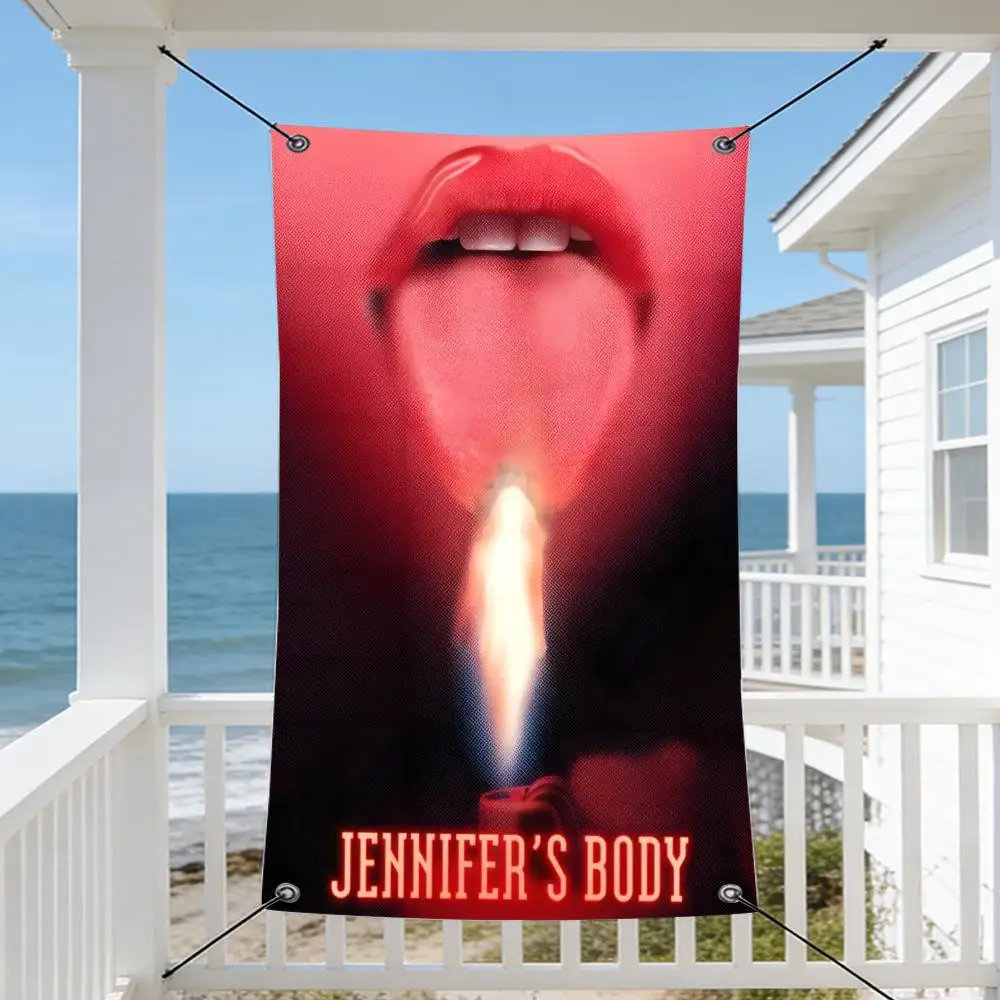 Movie J-Jennifer's B-Body Flags Cozy Home Flag 4 Grommets Anti-Wrinkle Waterproo  Indoor