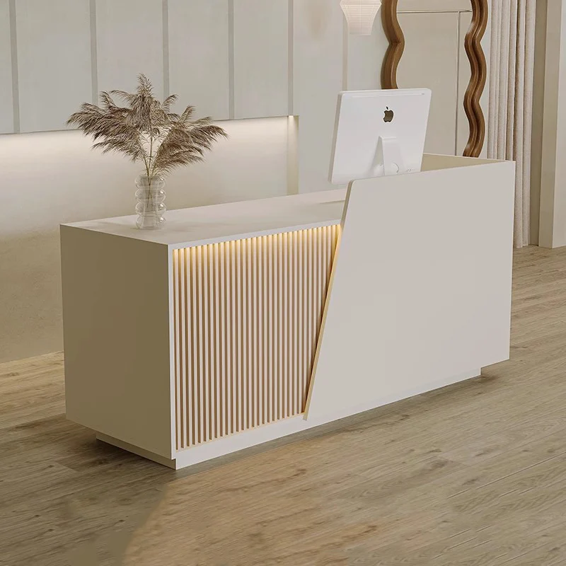 

Hair Salon Aesthetic Reception Desk Counter Simple Modern Decorations Office Reception Desk Counter Beauty Office Furniture