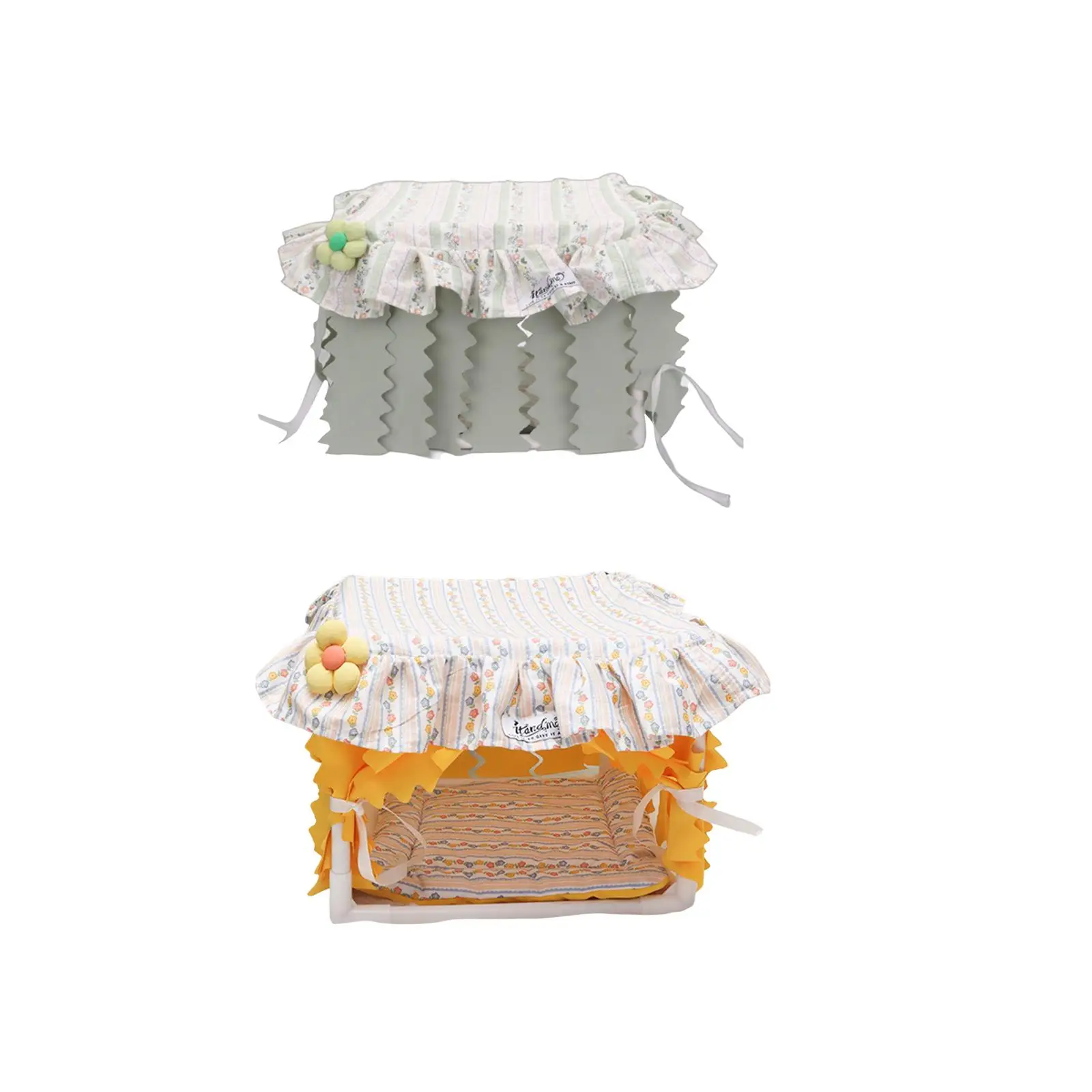 

Укрытие для морской свиньи с подушкой для сна с занавесками, кровать для морской свиньи, гнездо для Шиншилла, ежик, хомяк, крыса, кролик