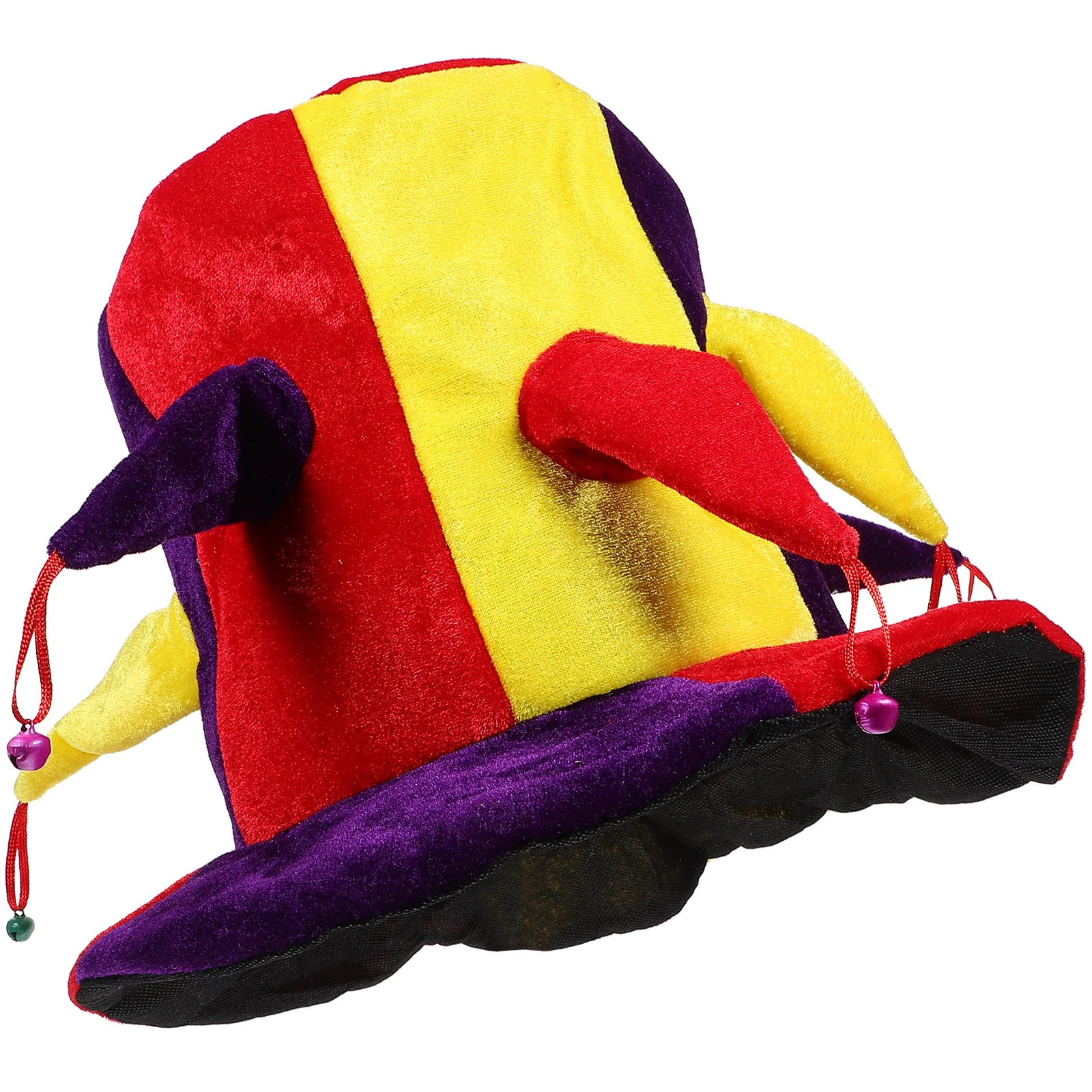 

Multi-Angle Bell Hat Comfortable Stretchy Clown Hat For Adults Carnival Cosplay Party Halloween Mardi Gras Costume