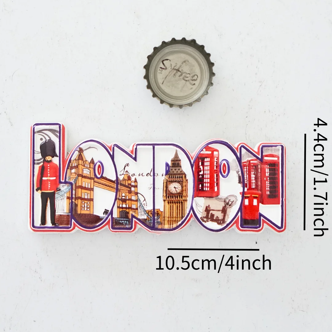 

1pc, London fridge magnet, UK tourist fridge magnet, London tourist fridge magnet, photo fridge magnet, home decoration