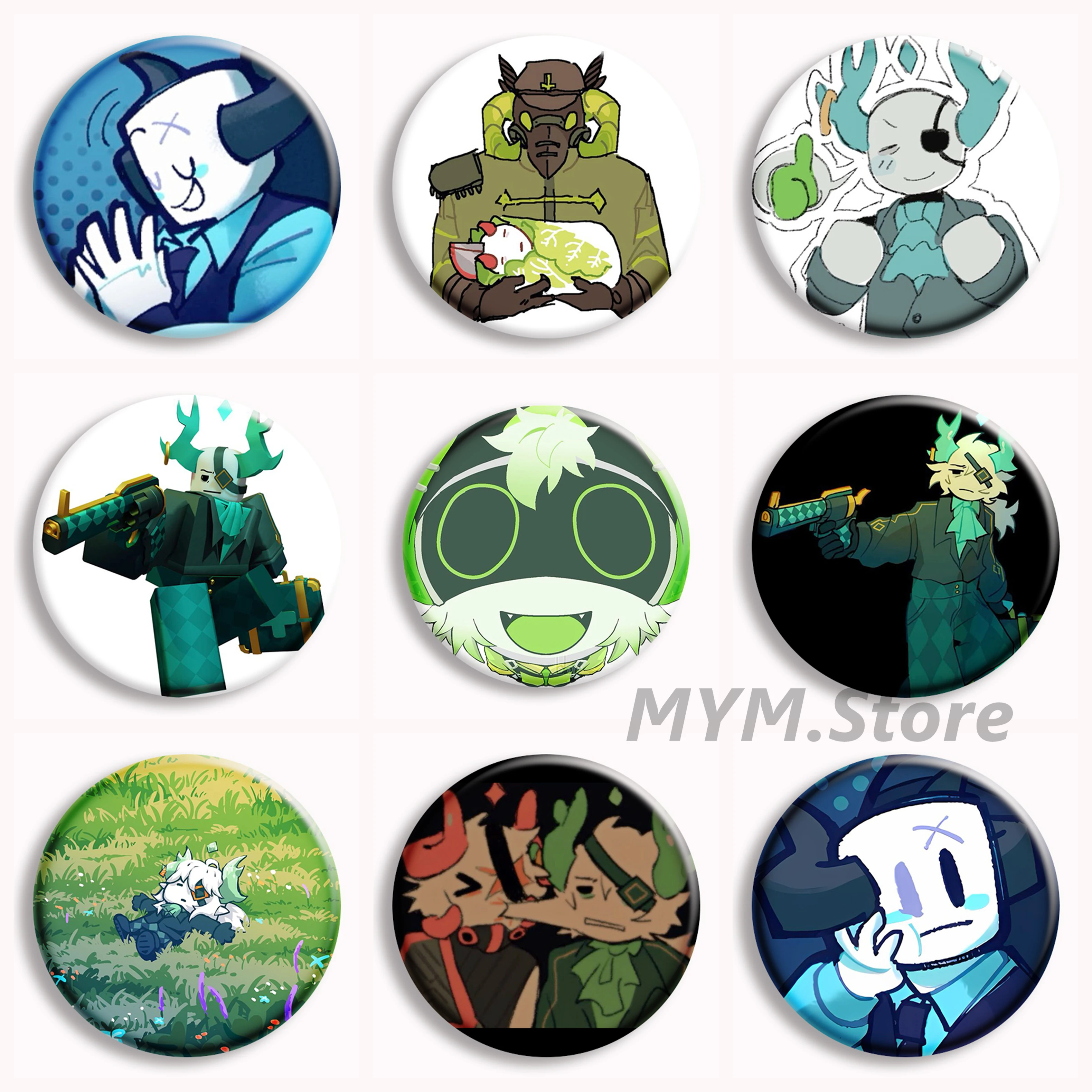 Hot Game Cartoon Phighting Soft Button Pin Medkit Rocket Anime Brooches Badge Bag Decor Accessories Fans Collect Gifts