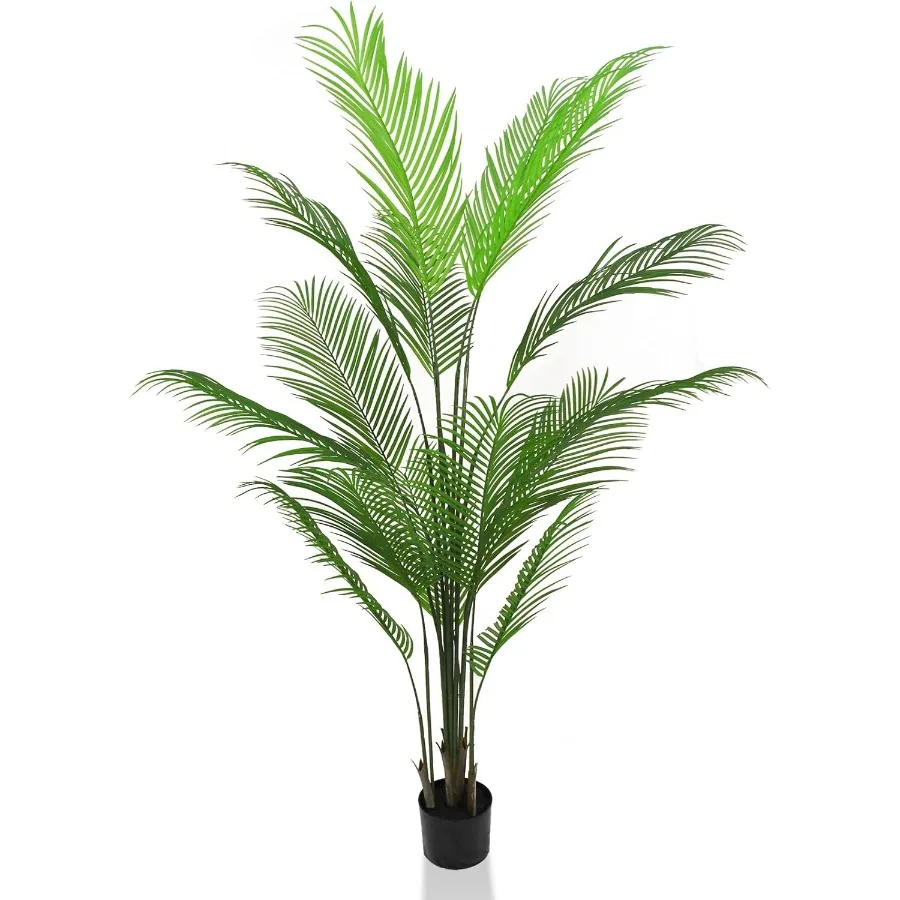 

Areca Palm Plant Realistic 6FT Faux Plant Tall Palm Tree UVResistant with Leaves MaintenanceFree Indoor Outdoor Tropical Large