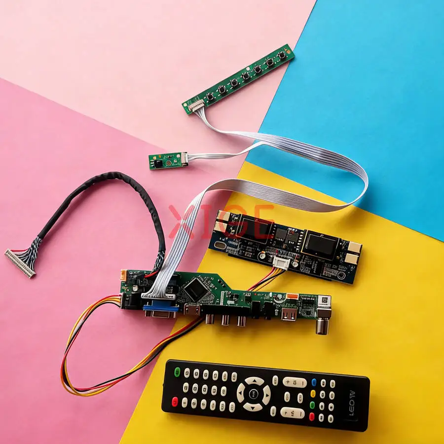 

Плата контроллера Matrix Drive Board, совместимая с M170EN05 CLAA170EA02 M170E4 M170EN06, 4CCFL, 1280x1024, 1280*1024, LVDS, 30-контактный разъем, комплект HDMI+VGA+AV+USB