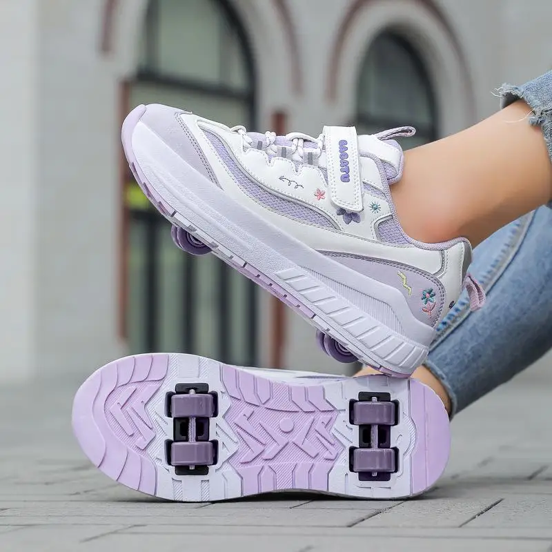 new-summer-girls-roller-skates-breathable-mesh-sporty-inline-skating-shoes-four-wheel-girls-student-roller-blades