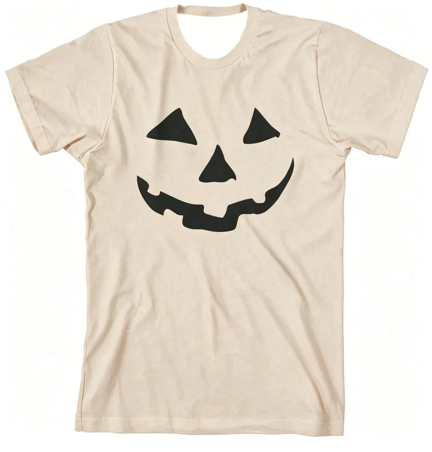 Halloween Damen T-Shirt mit Rundhalsausschnitt und kurzen Ärmeln, Kürbisgesichts-Grafikdruck, lockeres, lustiges Partykostüm, trendiges, lässiges Alltags-Oberteil – Detail 5