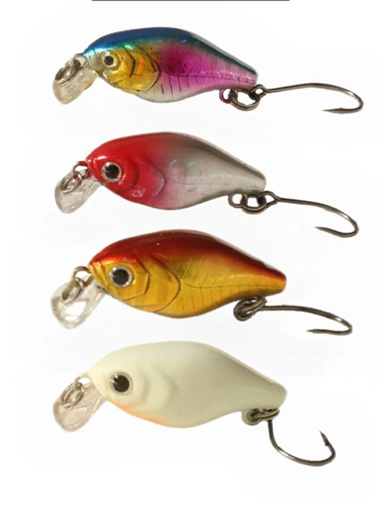 1 Stück Schwimmender Crankbait Angelköder 3,5cm 2g Minnow Künstlicher Harter Köder Wobbler Bass Japan Angelzubehör mit Einzelhaken