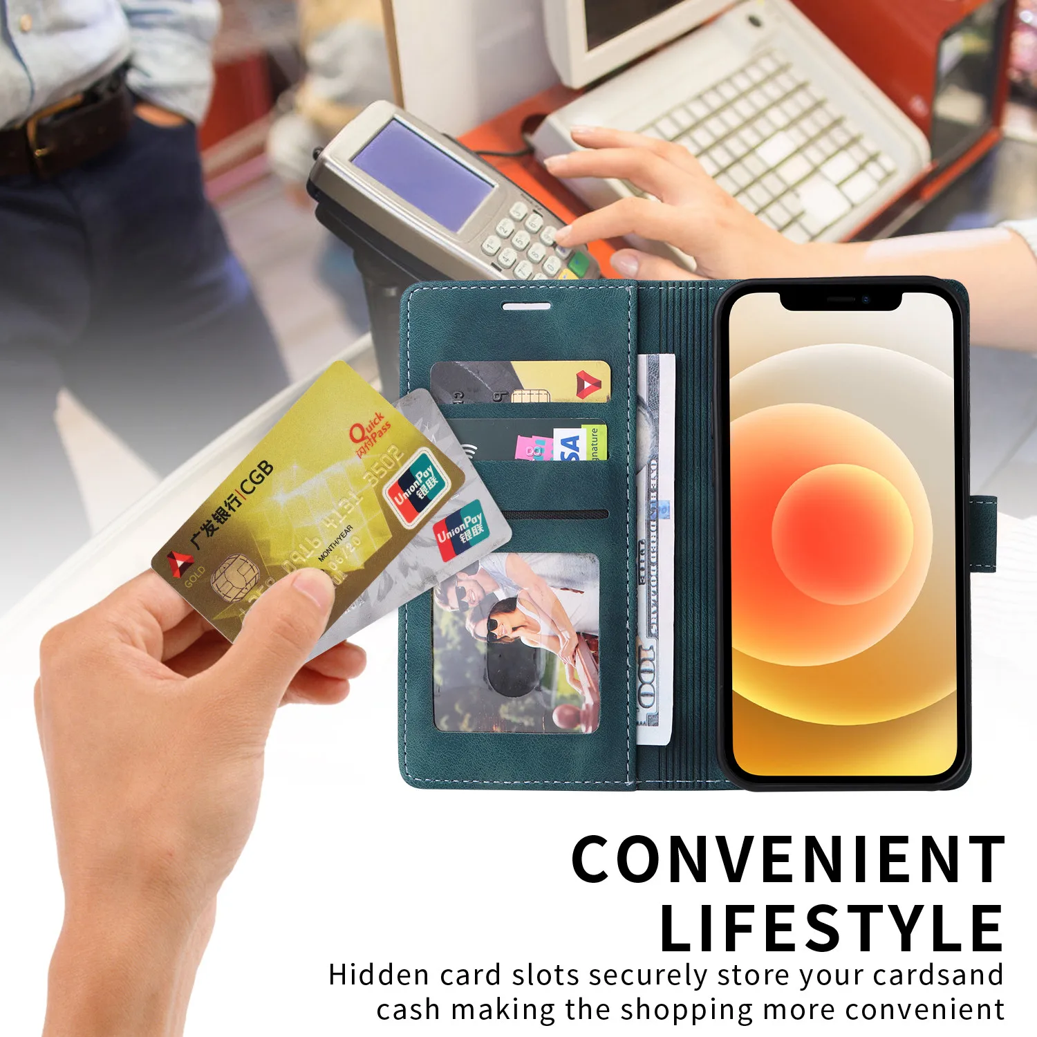 Kinh Doanh Da Lật Ốp Lưng Điện Thoại Xiaomi 11 Lite Poco F3 M3 X4 Pro X3 GT Redmi K40 K50 Note 10 11 Pro Ví Chân Đế Bao