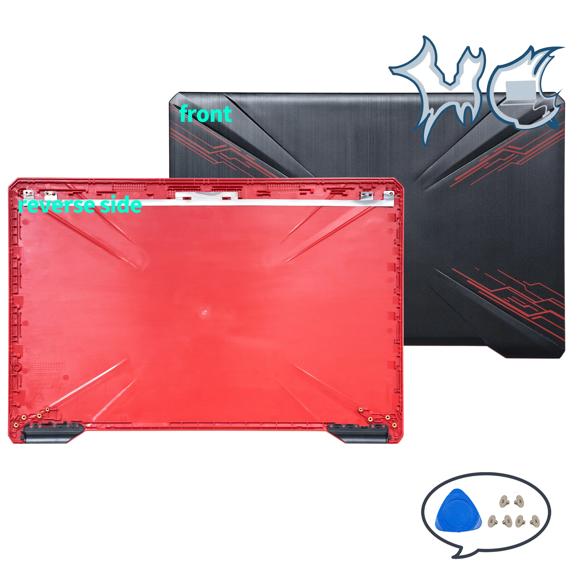 Imagem -02 - Novas Capas para Laptop para Fx80 80g 80gd Fx504 504g Fz80 Zx80g Lcd Capa Traseira Superior Moldura Frontal Dobradiças Parte Inferior Substituir