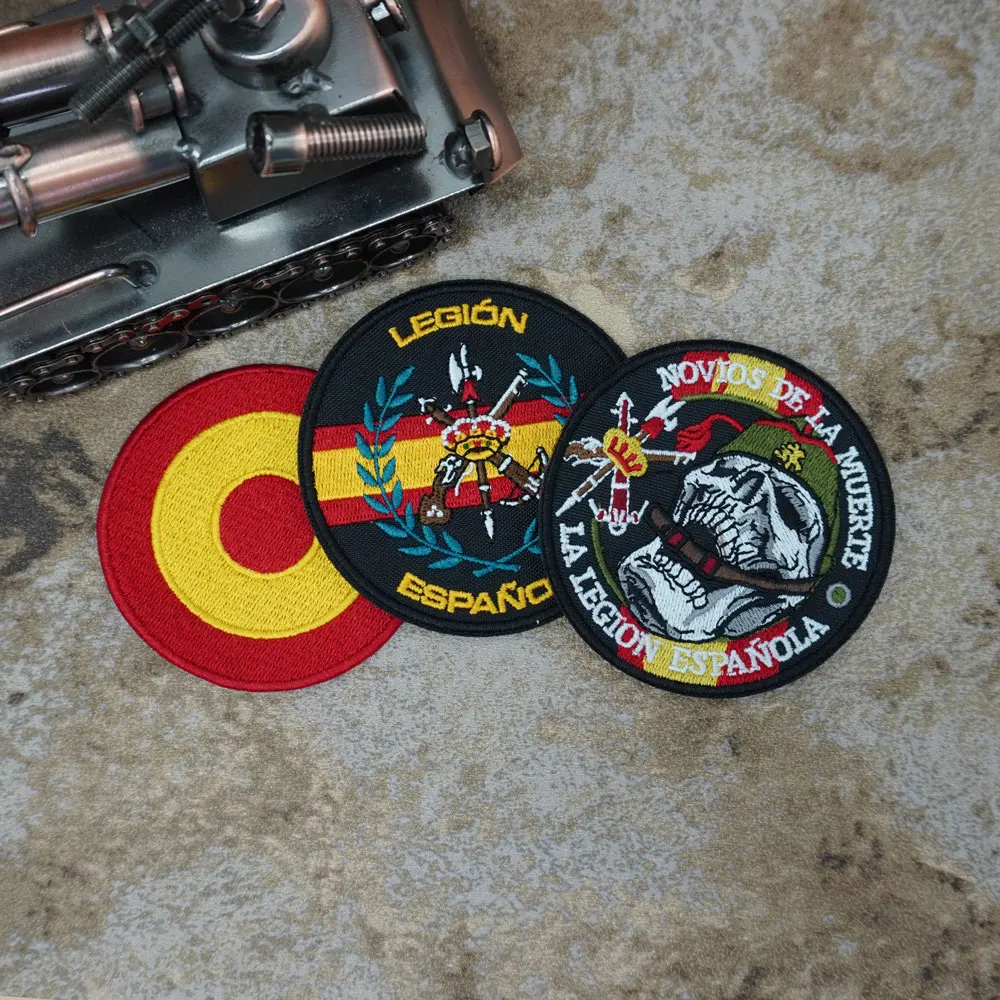 Parches bordados tácticos del Ejército de Tierra, exquisitos y de alta calidad, utilizados para ropa, espalda con ganchos o planchar