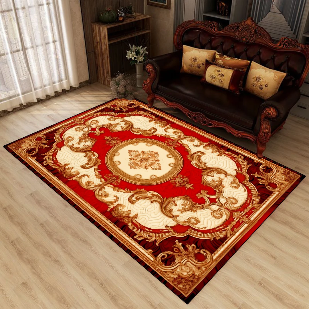 Persian Classical Style CARPET FOR LIVE ROOM Washable Soft Lounge Rug Room Decor Home Mats Easy Clean 160x230 Flannel Office 러그