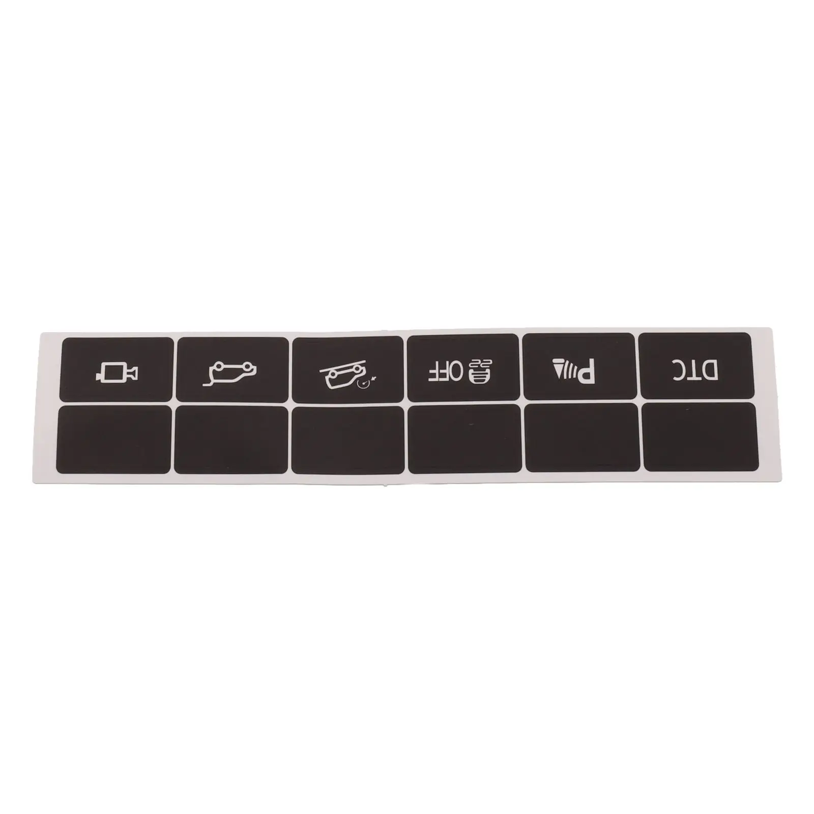 Abscission Resistance Dash Button Stickers Button Overlay Stickers Black Overlay High Grade Vinyl Push Button Type