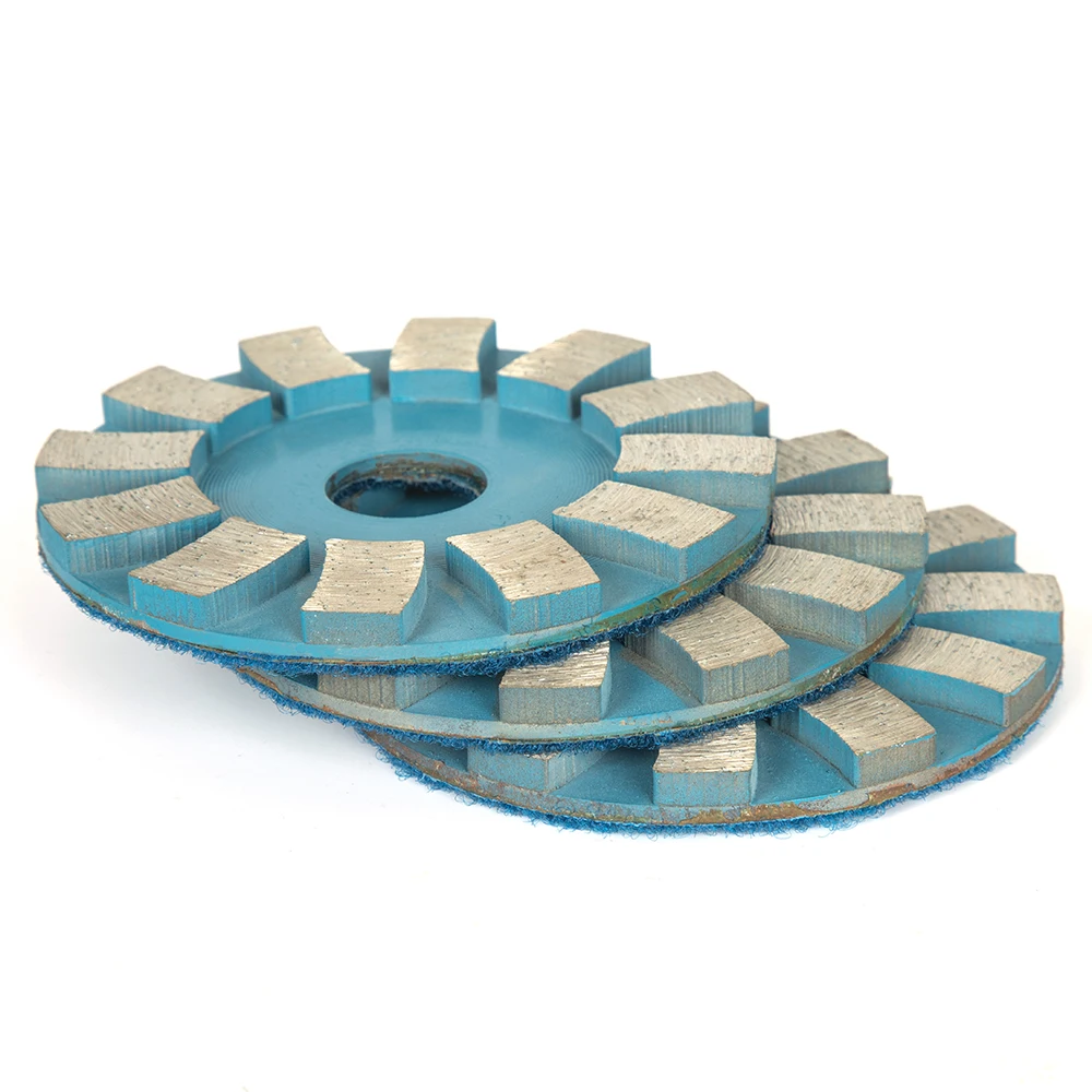 Imagem -05 - Cimento Pedra Polimento Folha Diamante Grinding Disc Concrete Floor Renovação Pad Pano Pegajoso Água Moagem Folha 100 mm Pcs