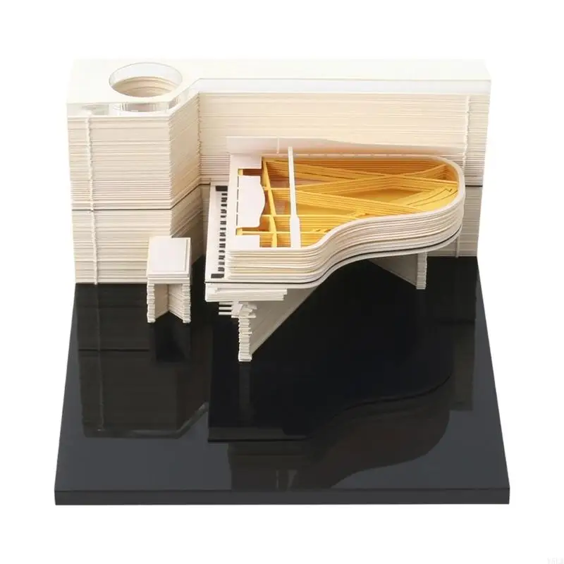 Y5LB Tall Quality 3D Piano Theme Weekly Note Pad Desk Decoration For Computer Study Room 2
