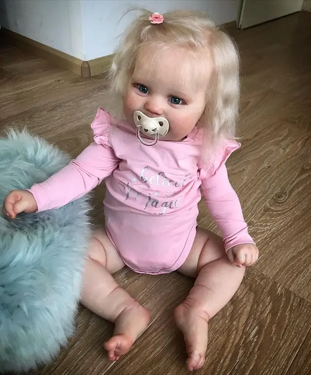 NPK 50CM Soft  Body Silicone Reborn Toddler Girl Doll Maddie Soft 3D Skin Multiple Layers Painting Visible Veins