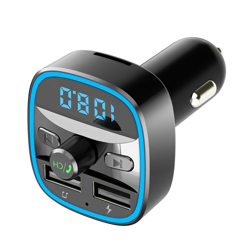 Reproductor de MP3, cargador USB Dual de carga rápida, práctico transmisor FM multifuncional para coche clásico, compatible con Bluetooth 5,0