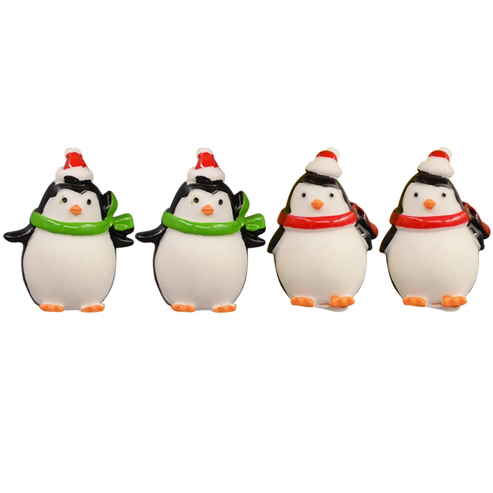 

4Pcs Cartoon Penguin Resin Refrigerator Magnets Magnetic Fridge Stickers Pin Notes Artwork Home Office Kitchen Decoration