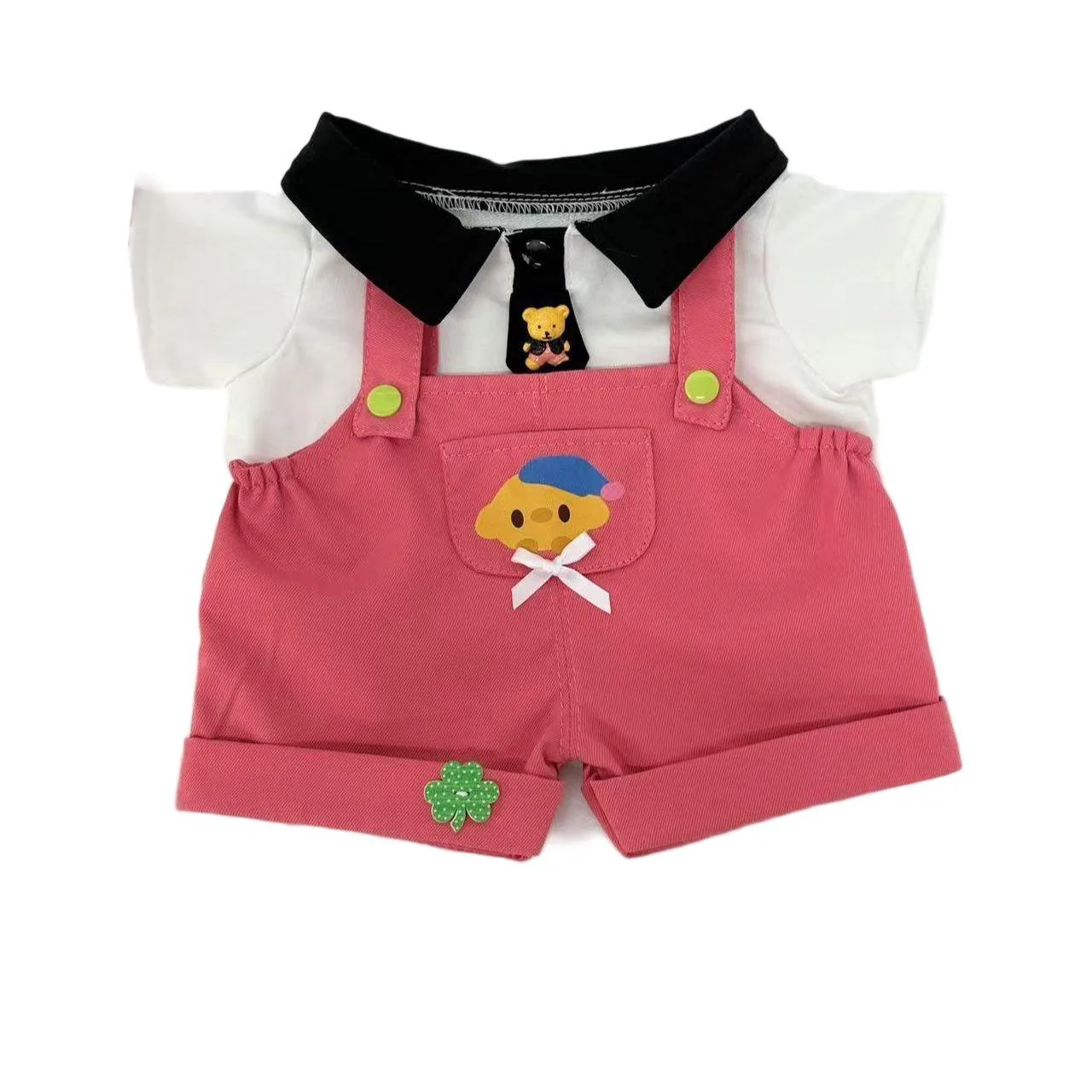 ตุ๊กตาผ้าฝ้ายขนาด 40 ซม. ชุดเดรสแบบยืนพร้อมเข็มขัดและกางเกง