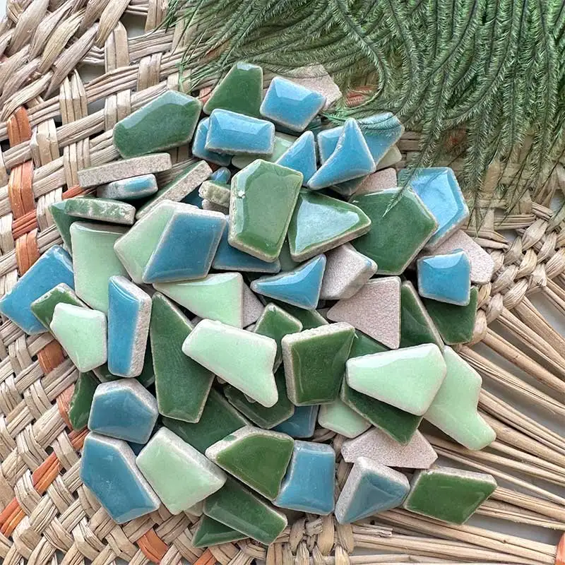 

DIY 100g irregular Porcelain Mosaic Tiles Craft Ceramic Mosaic Making Materials hobby pieces bulk Taobao 180