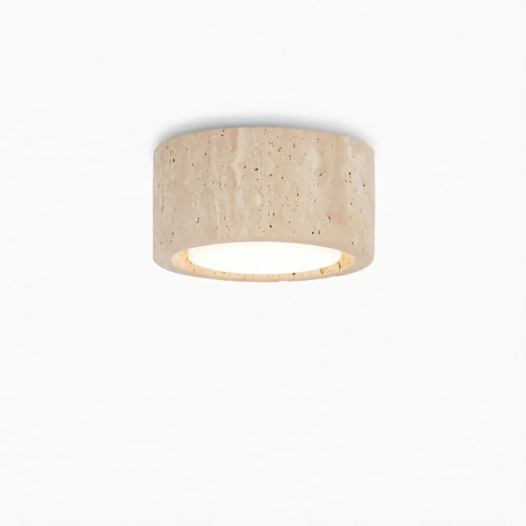 Aisle Decor Bedroom Balcony Light Surface-mounted Track Light Travertine Ceiling Lamp LED Wood Base