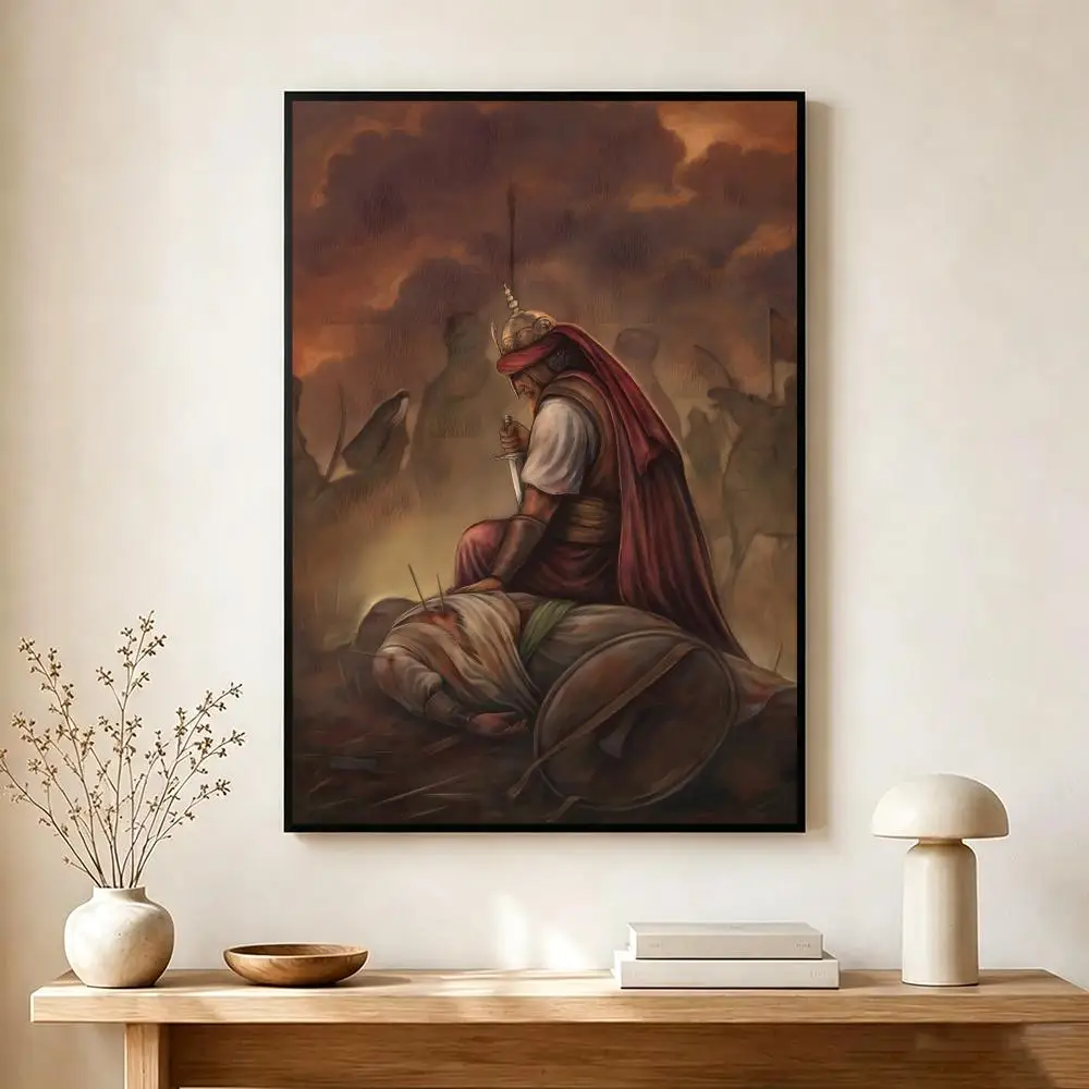 Revered Spiritual Leader I-Imam Hussain Poster Lightweight Self‑Adhesive PP Wall Decal for Study Living Room Bedroom Decor Gift