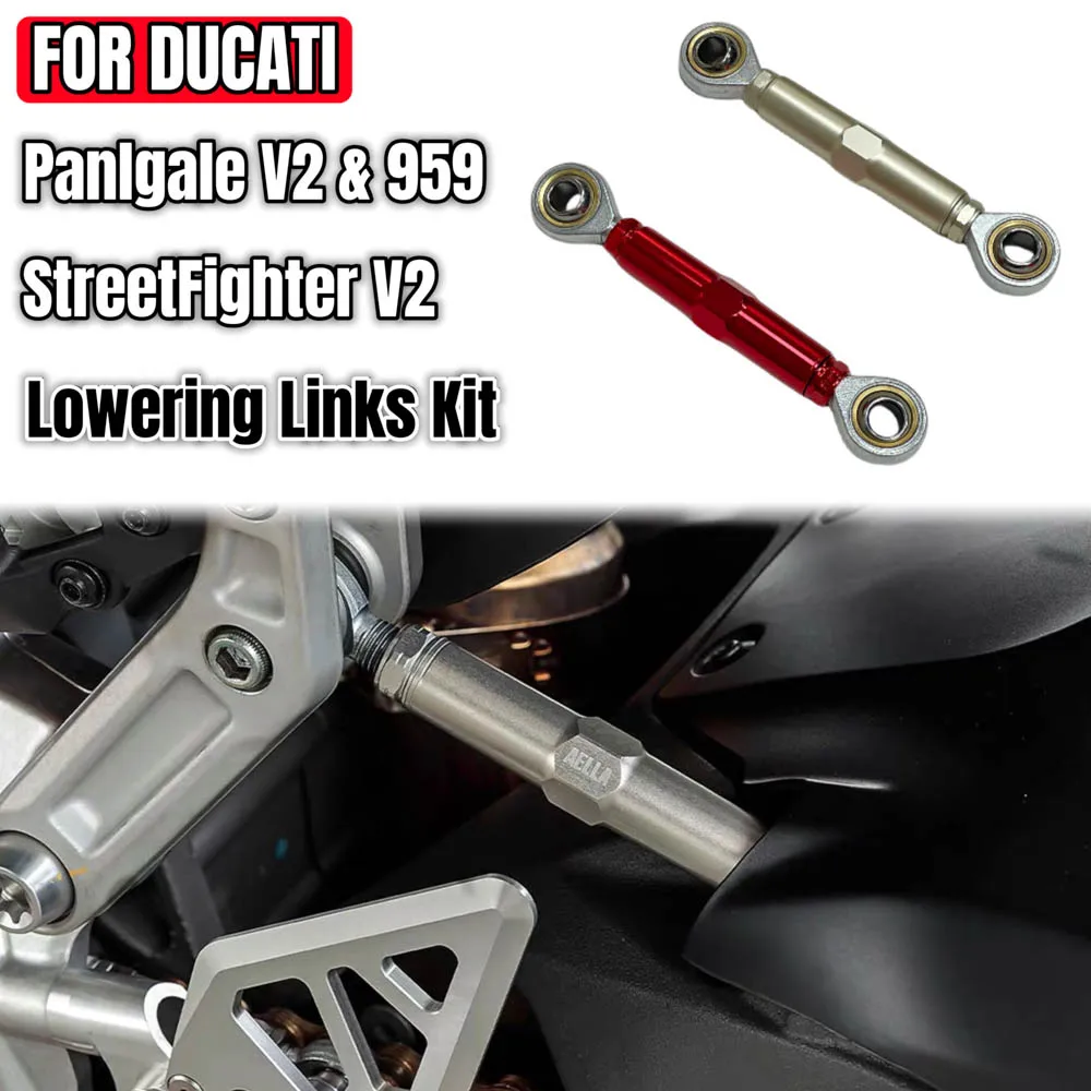 

Lowering Links Kit Motorcycle Accessories Rear Lever Suspension Drop Links For DUCATI Panigale V2 StreetFighter V2 Panigale 959