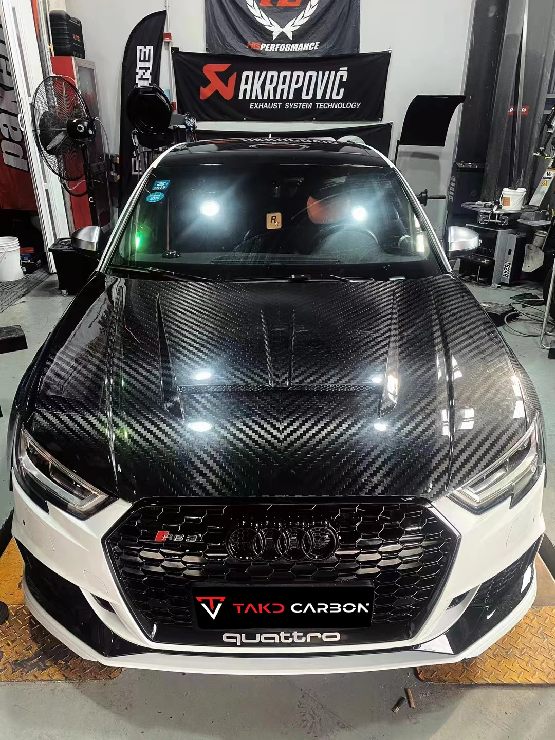 TAKD CARBON Brand Extremely Light Weight Universal Rear Spoilers Dry Carbon Fiber Engine Hood Bonnet For AUDI A3 S3