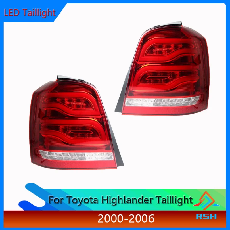 

Задний фонарь для Toyota Highlander, сборка заднего фонаря 2000-2006, модифицированный светодиодный фонарь для вождения, тормоза, заднего хода и поворотников