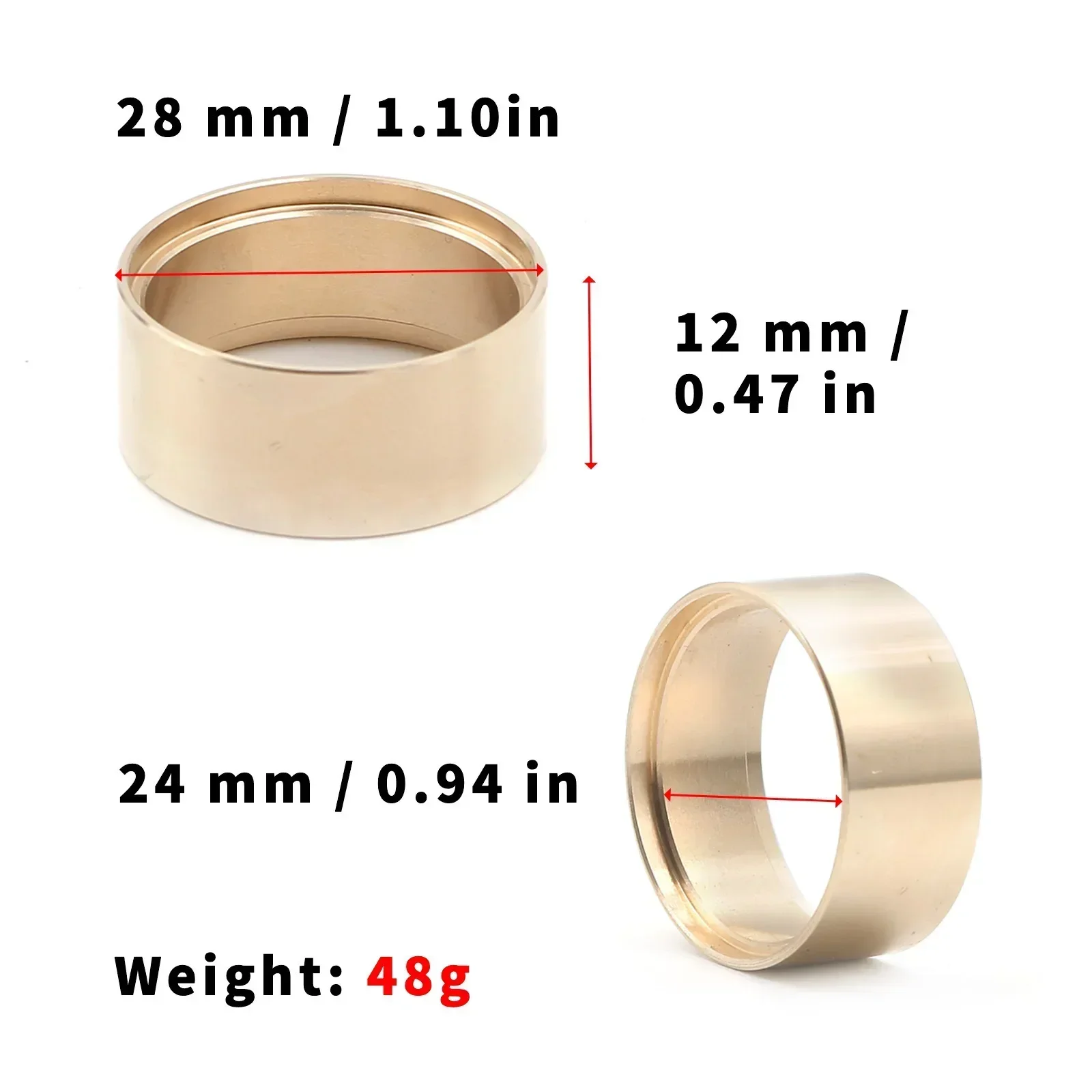 Brass Hub Ring 1.0 "Counterweight LY05 for 1/18 TRX4M 1/24 SCX24 JLU C10 AXl0001 AXl0002 RC Car Upgrade Accessories Parts