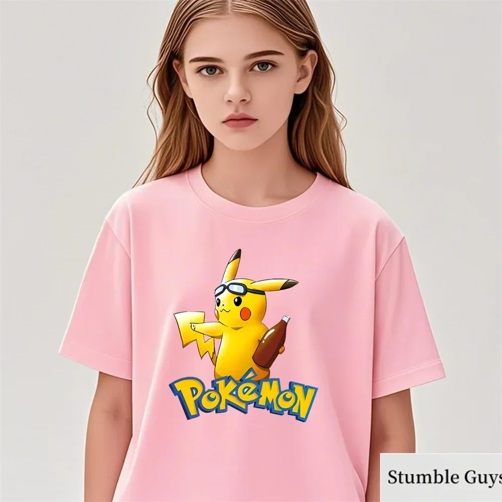 الصيف بوكيمون ثلاثية الأبعاد الطباعة الأطفال بيكاتشو تي شيرت لصبي عادية بنين بنات موضة تي شيرت الاطفال 3-14 سنة الكرتون الملابس