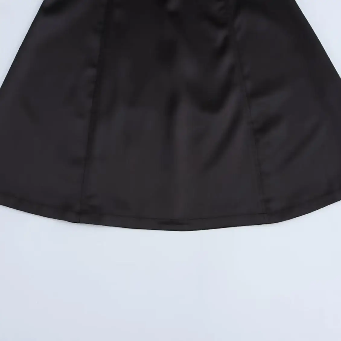 JNLEAOG 신상 여성 패션 디자인 나비 매듭 장식 원숄더 새틴 드레스 A라인 스커트 스타일 캐주얼웨어