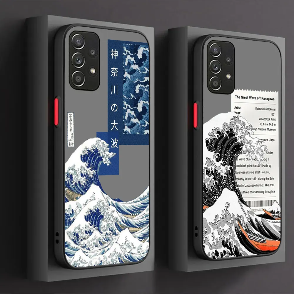 Japan The Great Wave Off Kanagawa Art Case For Samsung A73 A72 A71 A70 A53 A52 A51 A50 A42 A33 A32 A31 A30 A23 A22 A14 Cover