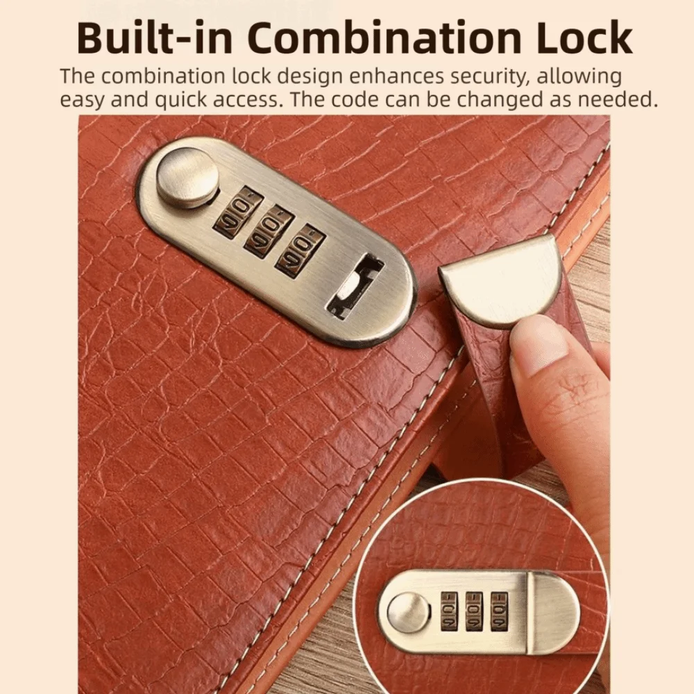 PU Leather Money Savings Challenge Binder Solid Color Clear View Cash Budget Notebook Double-sided Card Slot Save Money