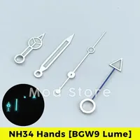 NH34 GMT Watch Hands Set Mod for NH34A Movement SKX SSK Mod BGW9 Lume 4-hand Explorer II 24 Hour Hand Orange Blue Red Green