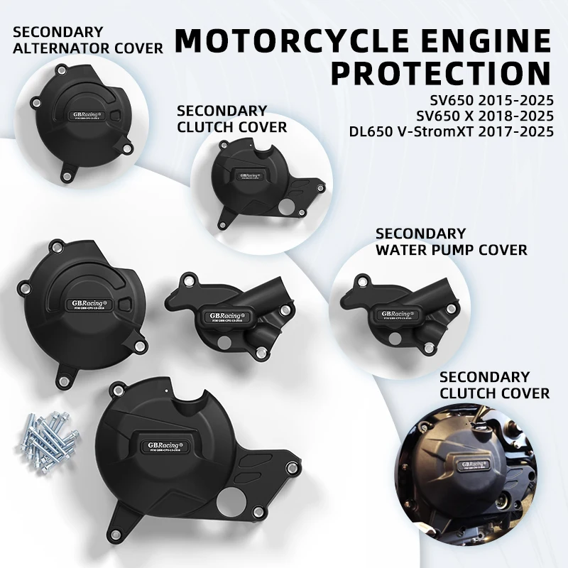

Вторичные крышки двигателя мотоцикла GBRacing для SUZUKI DL650 V-Strom XT 2017-2025 SV650/SV650X 2015-2025, насос генератора сцепления