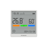 DUKA Atuman LCD Electronic Digital Temperature Humidity THSE Meter Clock Home Thermometer Hygrometer Sensor Weather Station